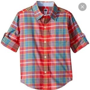 Janie & Jack Madras Shirt sz 5T